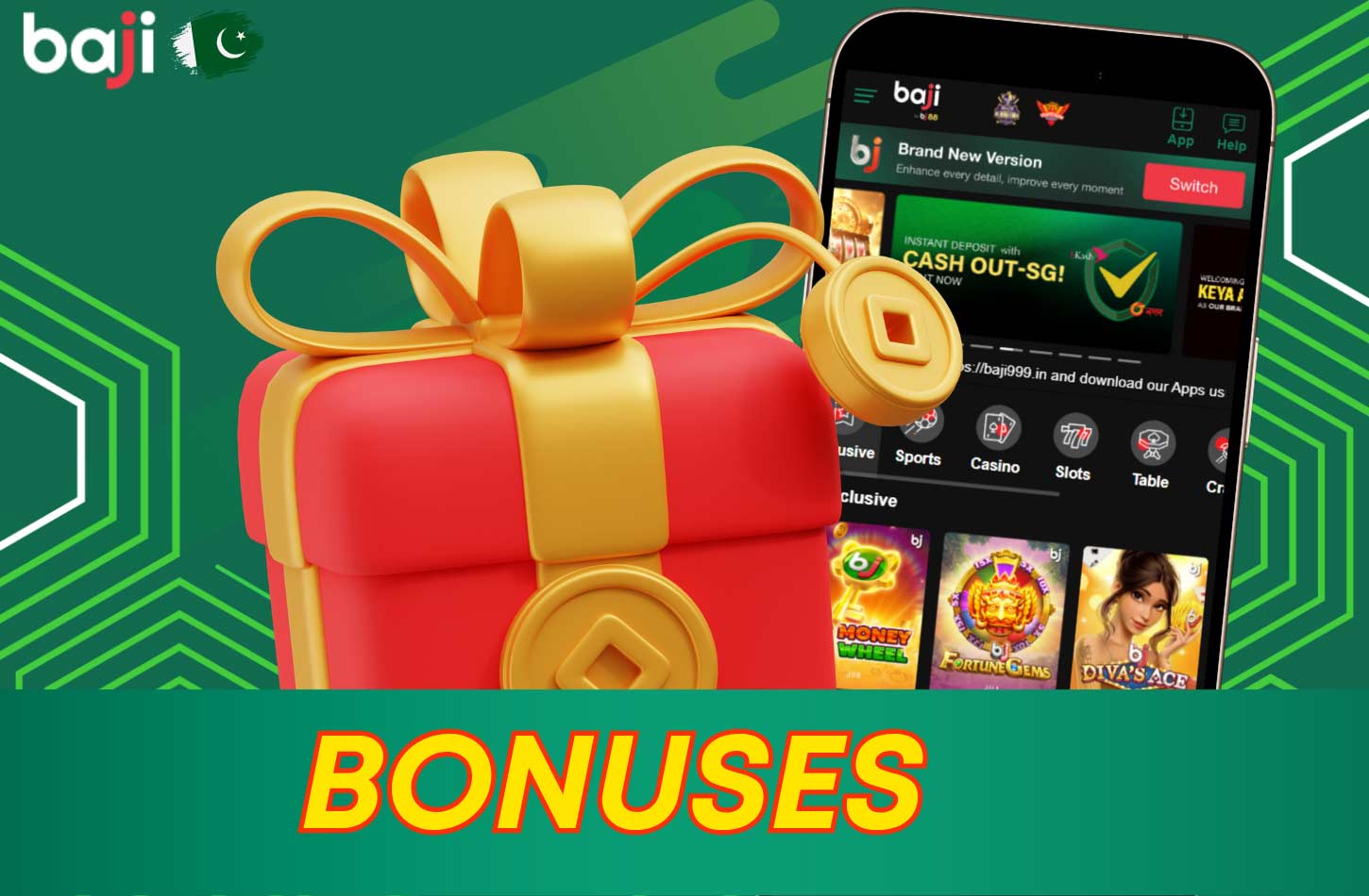 Baji offers welcome bonuses available for new players