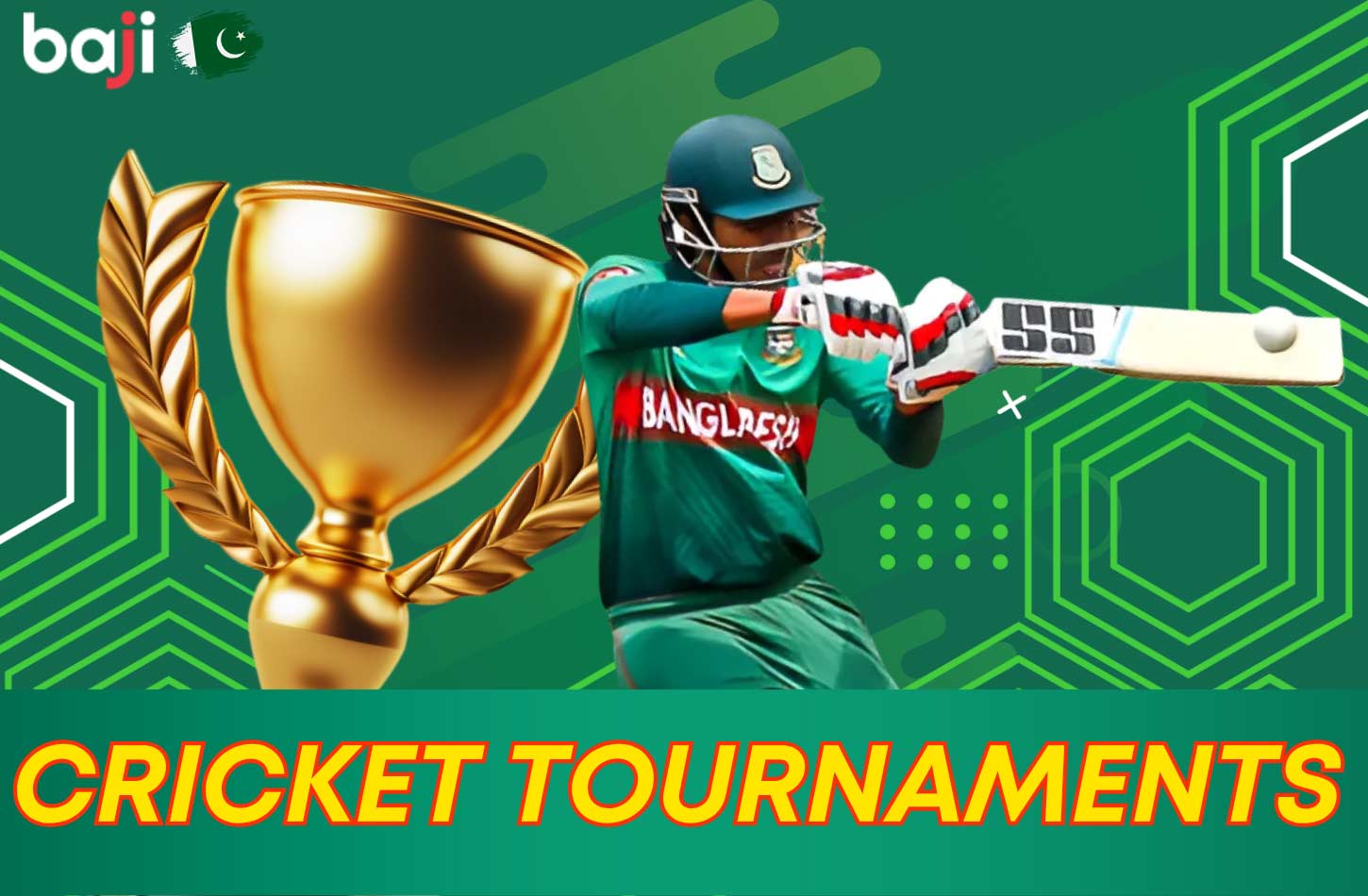On Baji you will find a wide range of cricket tournaments