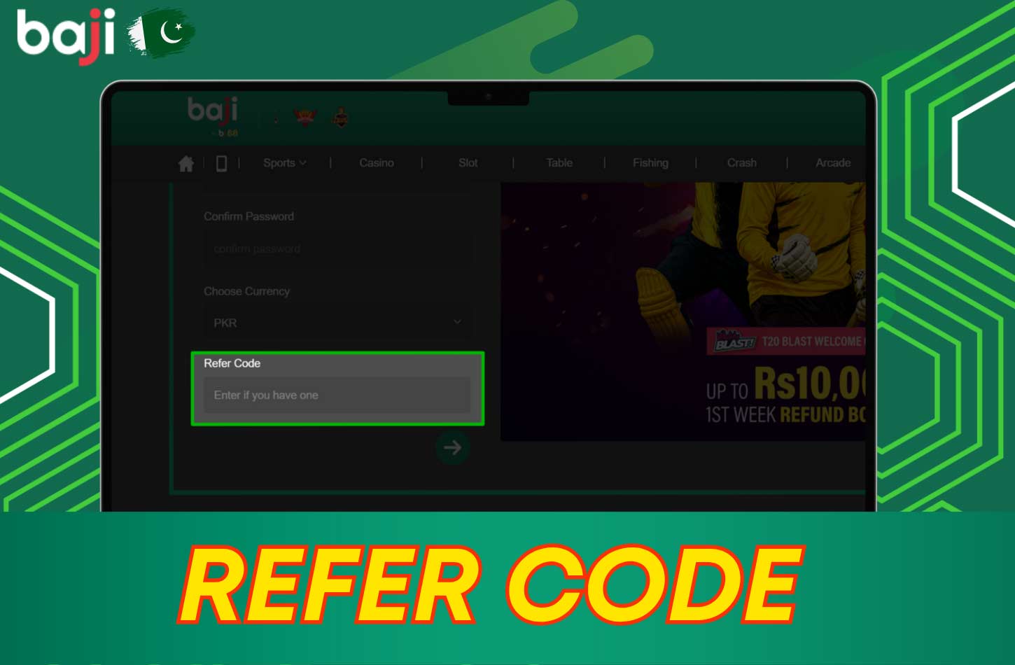 Baji Pakistan referral code