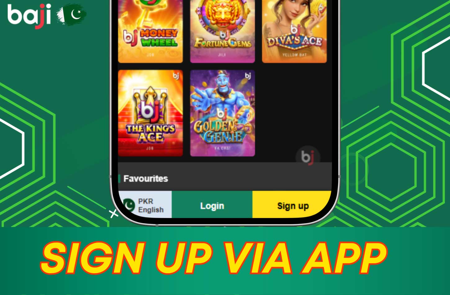 With the Baji mobile app, you can quickly create an account