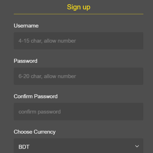 Fill out the Baji registration form